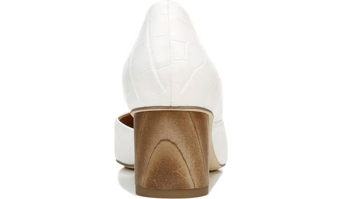 Sarto Rita Pump - White Crocco Leather