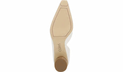 Sarto Rita Pump - White Crocco Leather