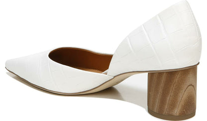 Sarto Rita Pump - White Crocco Leather
