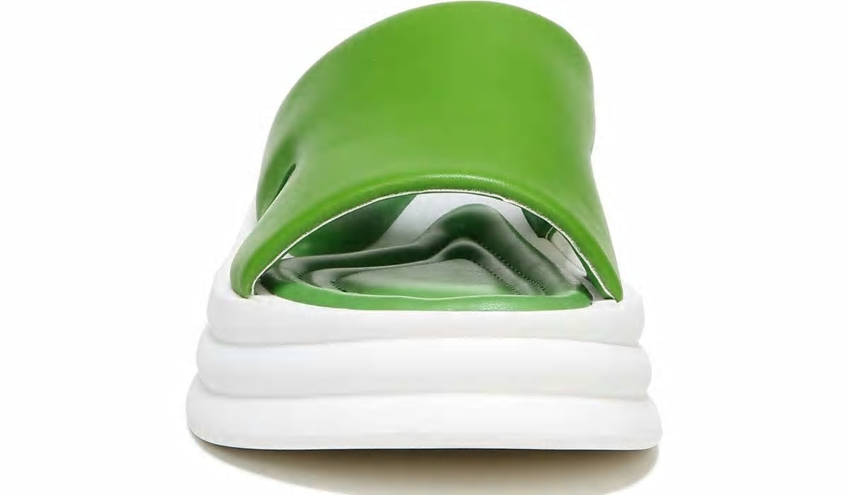 Sarto Vina Platform Slide Sandal - Acid Green Leather