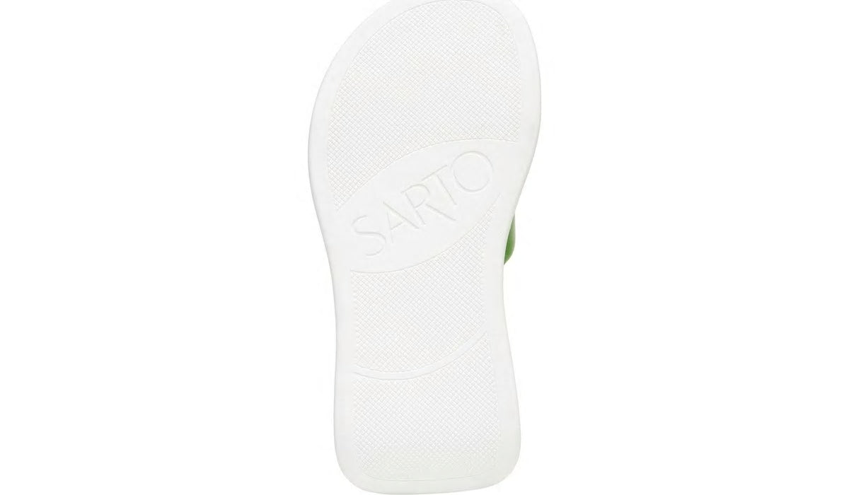 Sarto Vina Platform Slide Sandal - Acid Green Leather