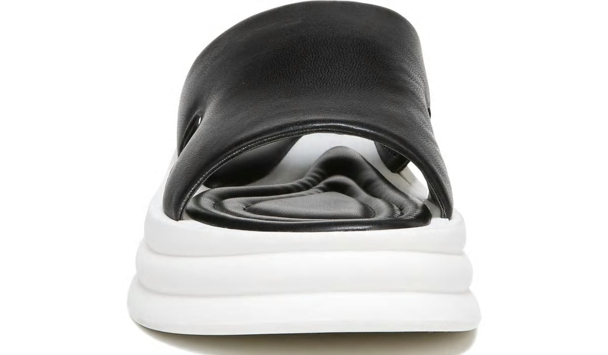 Sarto Vina Platform Slide Sandal - Black Leather