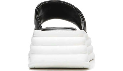 Sarto Vina Platform Slide Sandal - Black Leather