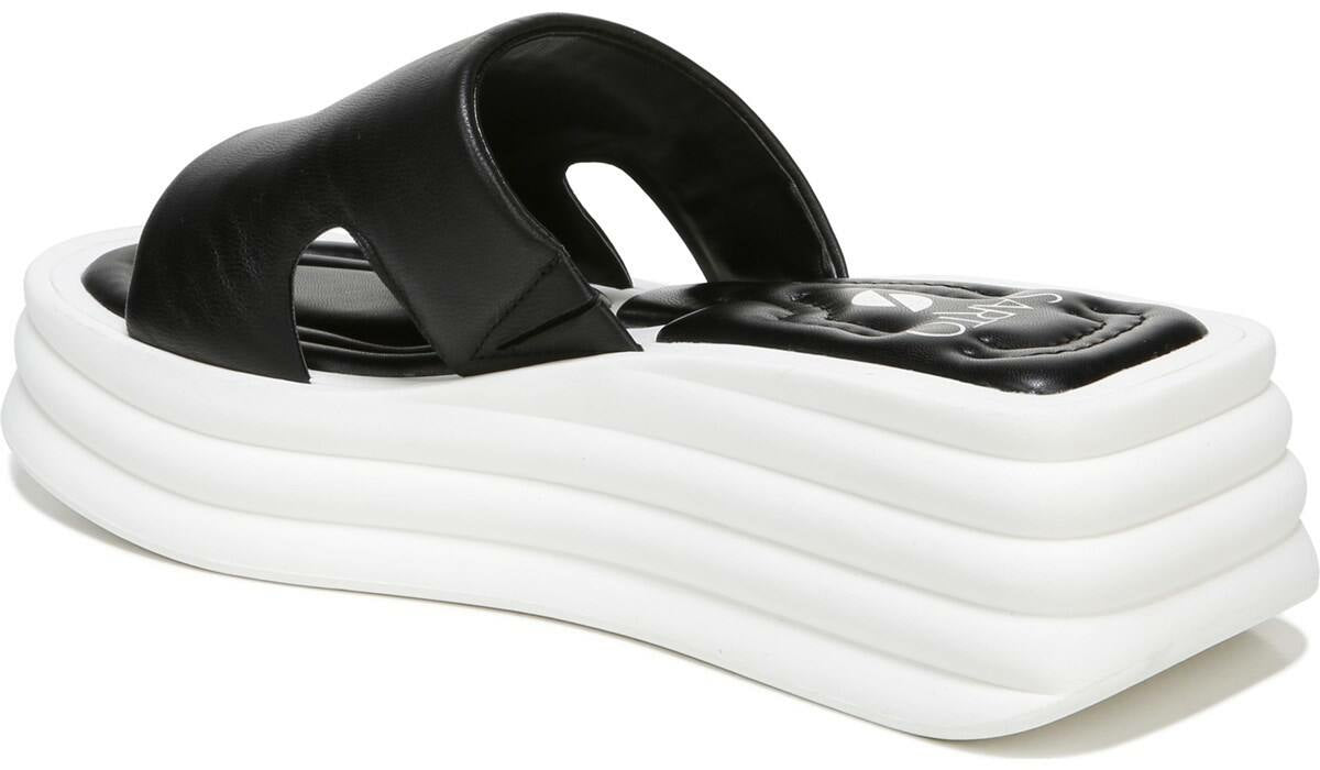 Sarto Vina Platform Slide Sandal - Black Leather