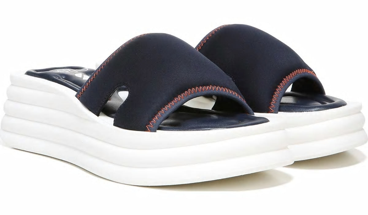 Sarto Vina 2 Platform Slide Sandal - Inky Navy Fabric