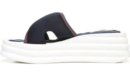 Sarto Vina 2 Platform Slide Sandal - Inky Navy Fabric