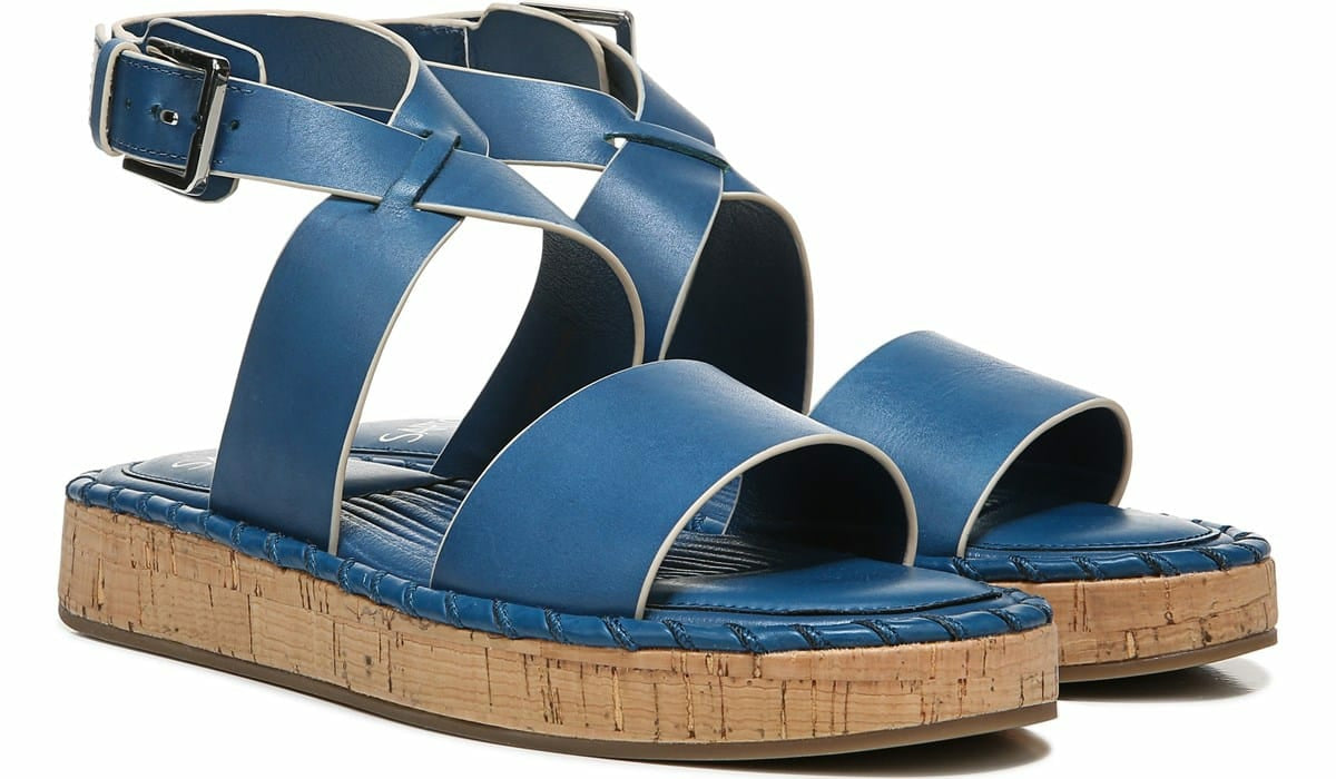 Sarto Zarlo Platform Sandal - Teal Leather