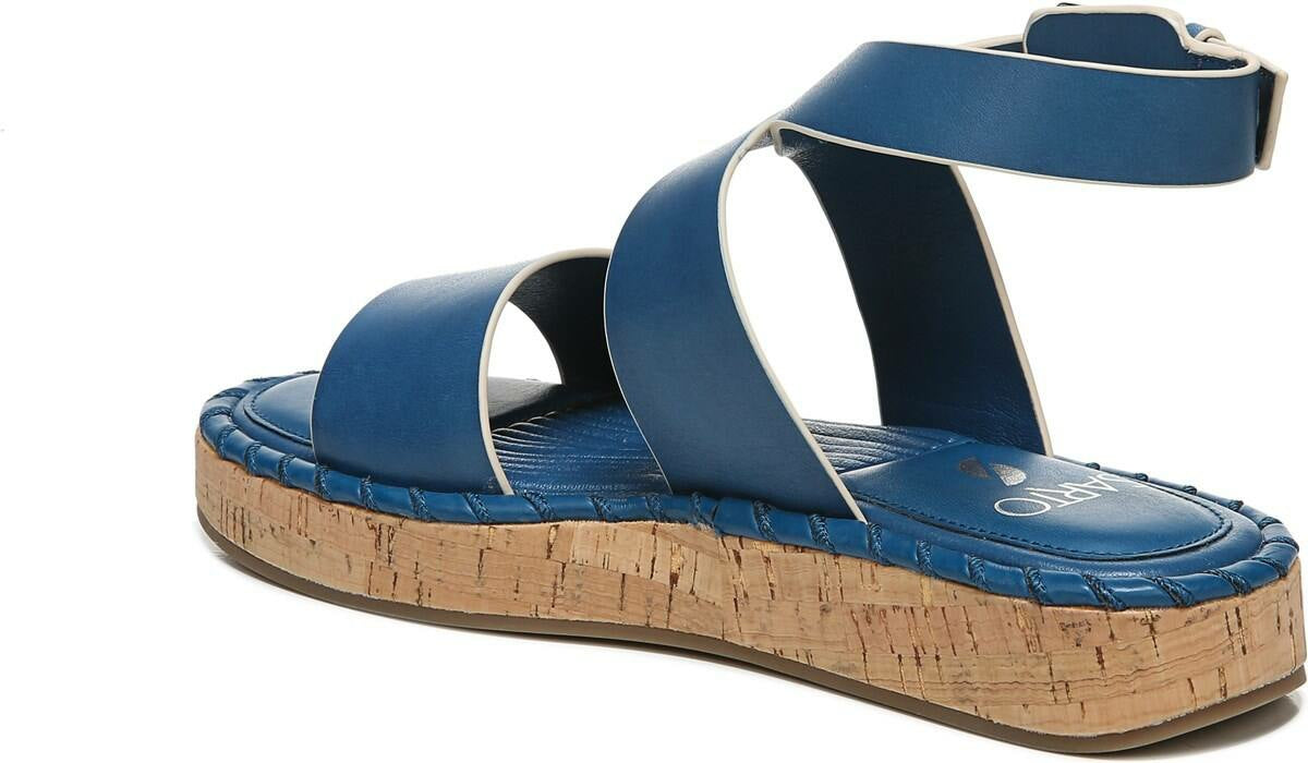 Sarto Zarlo Platform Sandal - Teal Leather