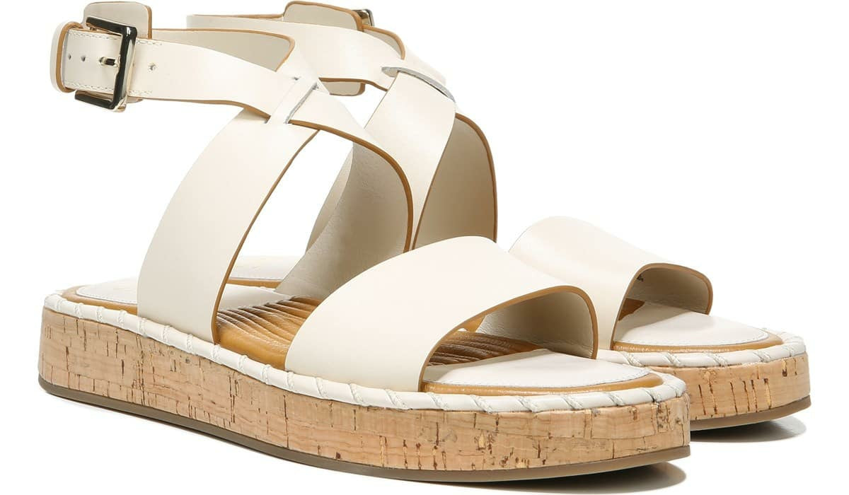 Sarto Zarlo Platform Sandal - Cream Leather