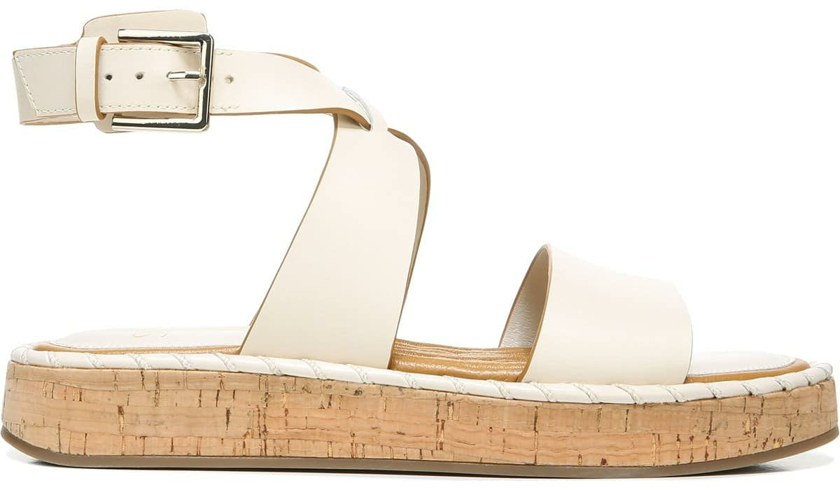 Sarto Zarlo Platform Sandal - Cream Leather