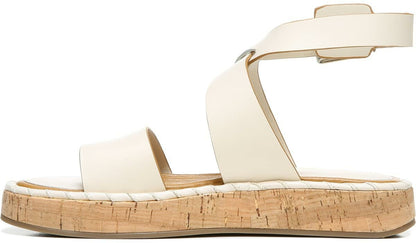 Sarto Zarlo Platform Sandal - Cream Leather