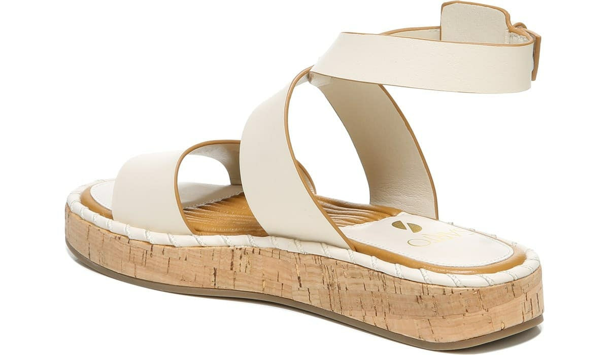 Sarto Zarlo Platform Sandal - Cream Leather