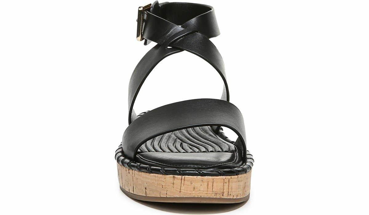 Sarto Zarlo Platform Sandal - Black Leather