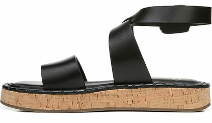 Sarto Zarlo Platform Sandal - Black Leather