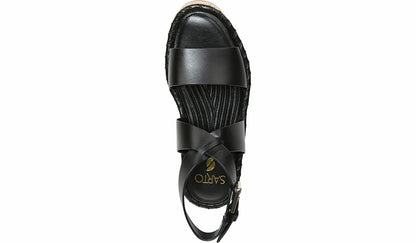 Sarto Zarlo Platform Sandal - Black Leather