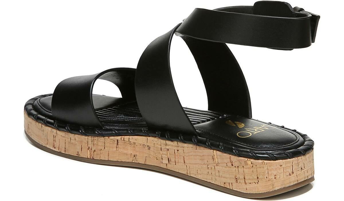 Sarto Zarlo Platform Sandal - Black Leather
