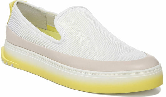 Sarto Debra 2 Platform Slip On Sneaker - White Fabric