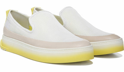 Sarto Debra 2 Platform Slip On Sneaker - White Fabric
