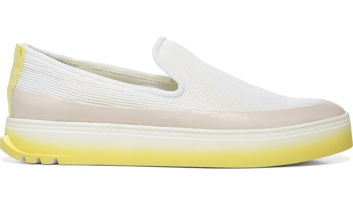 Sarto Debra 2 Platform Slip On Sneaker - White Fabric