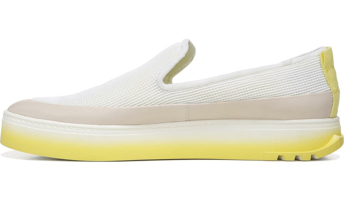 Sarto Debra 2 Platform Slip On Sneaker - White Fabric