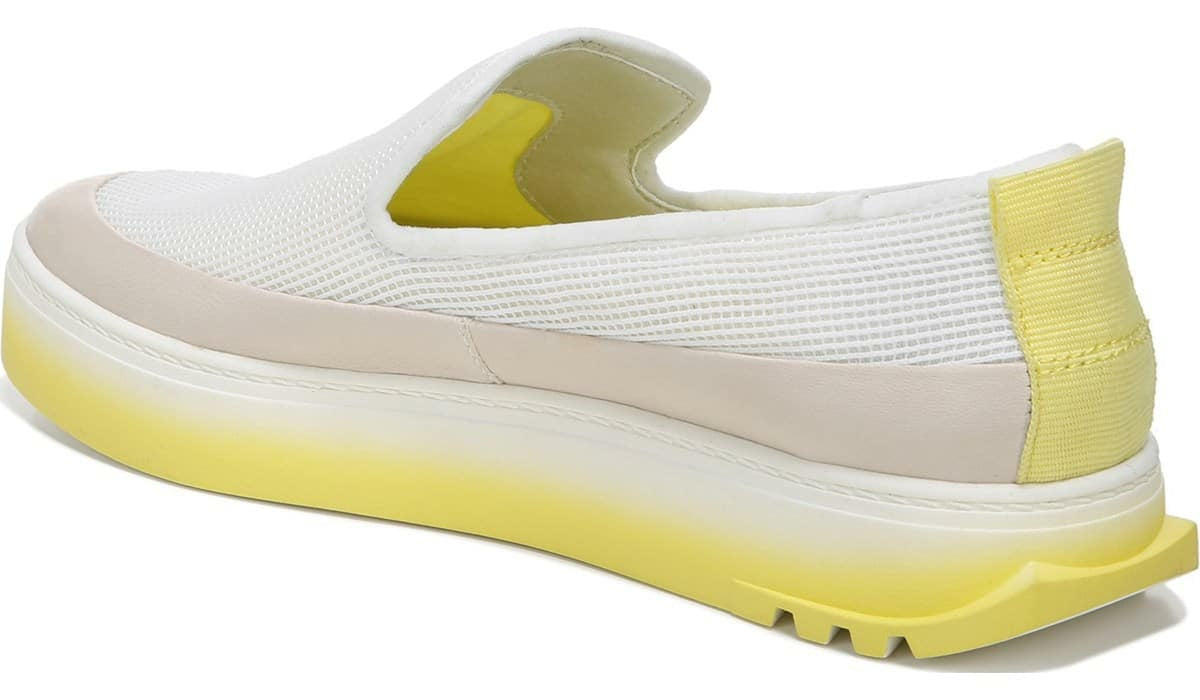 Sarto Debra 2 Platform Slip On Sneaker - White Fabric