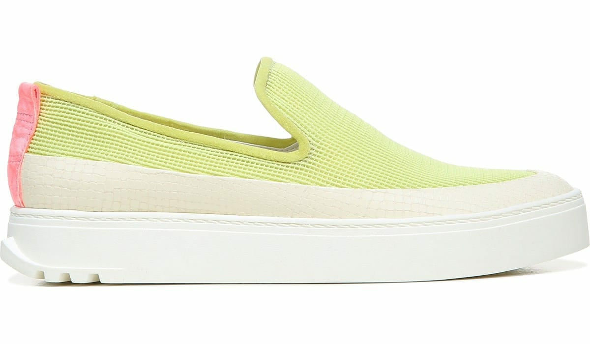 Sarto Debra 2 Platform Slip On Sneaker - Citron Leather