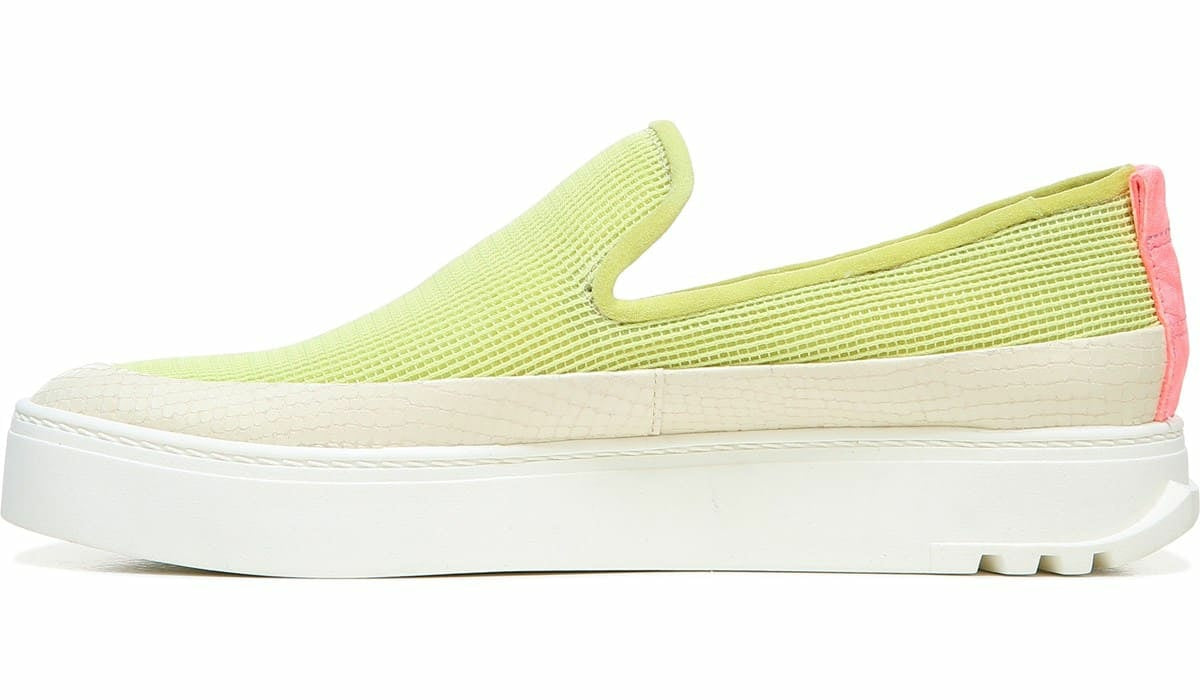 Sarto Debra 2 Platform Slip On Sneaker - Citron Leather