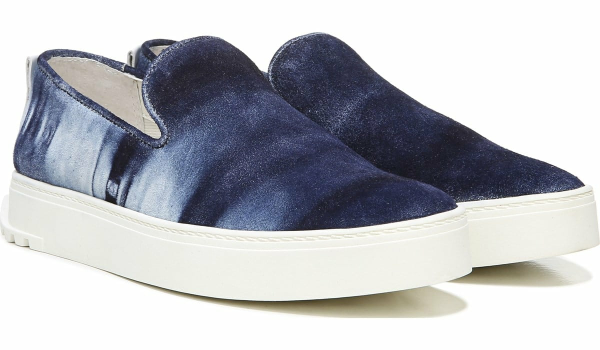 Sarto Debra 3 Platform Slip On Sneaker - Indigo Suede