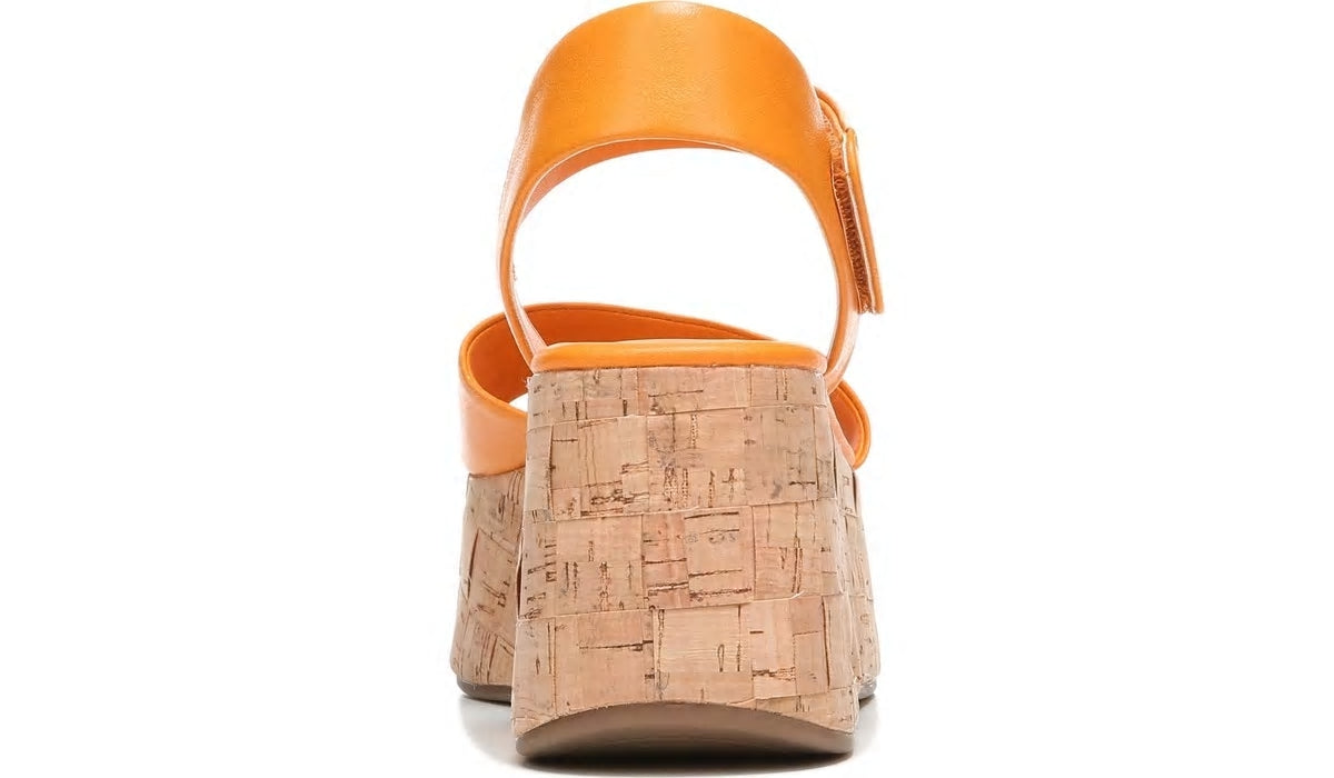 Sarto Demi 2 Platform Wedge Sandal - Orange Leather