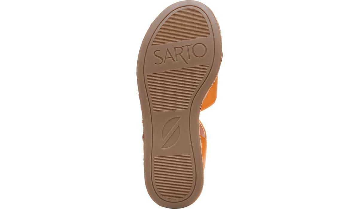 Sarto Demi 2 Platform Wedge Sandal - Orange Leather