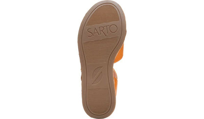 Sarto Demi 2 Platform Wedge Sandal - Orange Leather