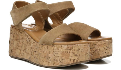 Sarto Demi 2 Platform Wedge Sandal - Toasted Barley Suede