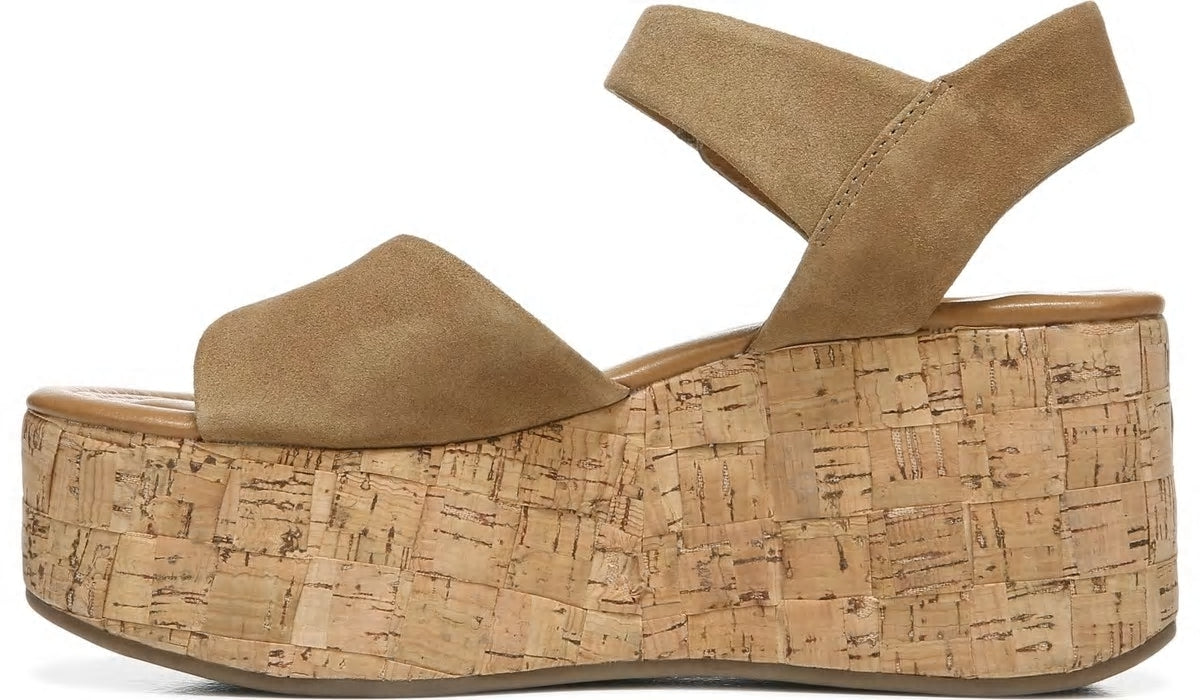 Sarto Demi 2 Platform Wedge Sandal - Toasted Barley Suede