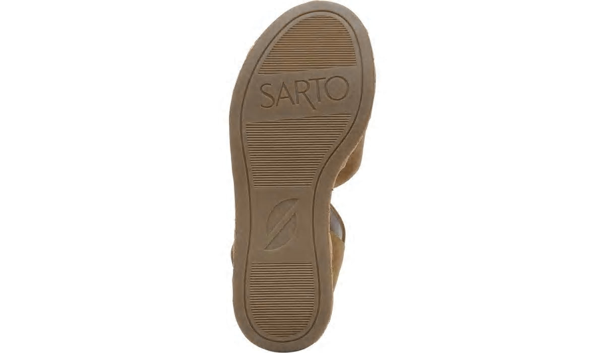 Sarto Demi 2 Platform Wedge Sandal - Toasted Barley Suede