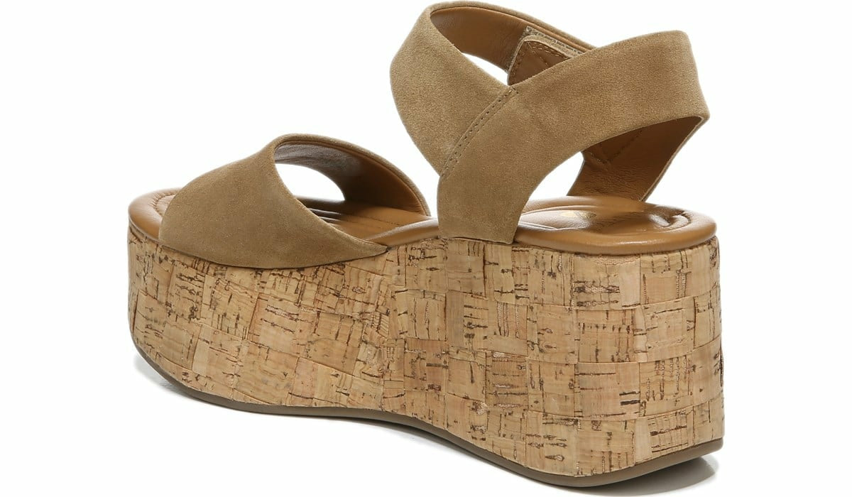 Sarto Demi 2 Platform Wedge Sandal - Toasted Barley Suede
