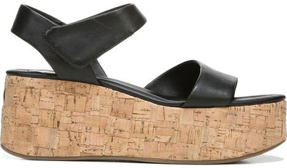 Sarto Demi 2 Platform Wedge Sandal - Black Leather