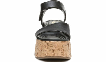 Sarto Demi 2 Platform Wedge Sandal - Black Leather