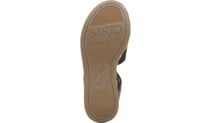 Sarto Demi 2 Platform Wedge Sandal - Black Leather