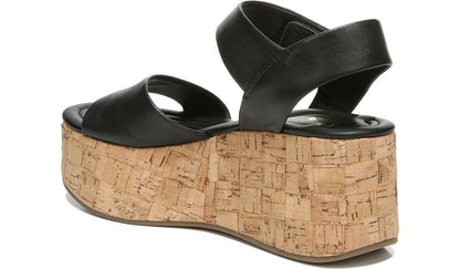 Sarto Demi 2 Platform Wedge Sandal - Black Leather