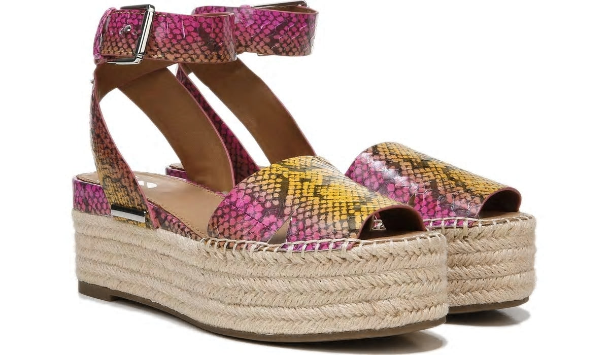 Sarto Lexie 3 Espadrille Platform Sandal - Multi Leather