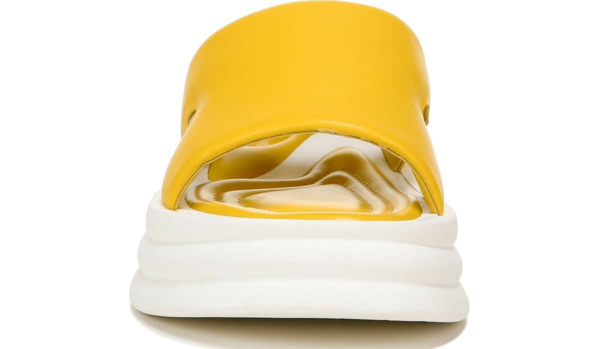 Sarto Vina Platform Slide Sandal - Yellow Leather