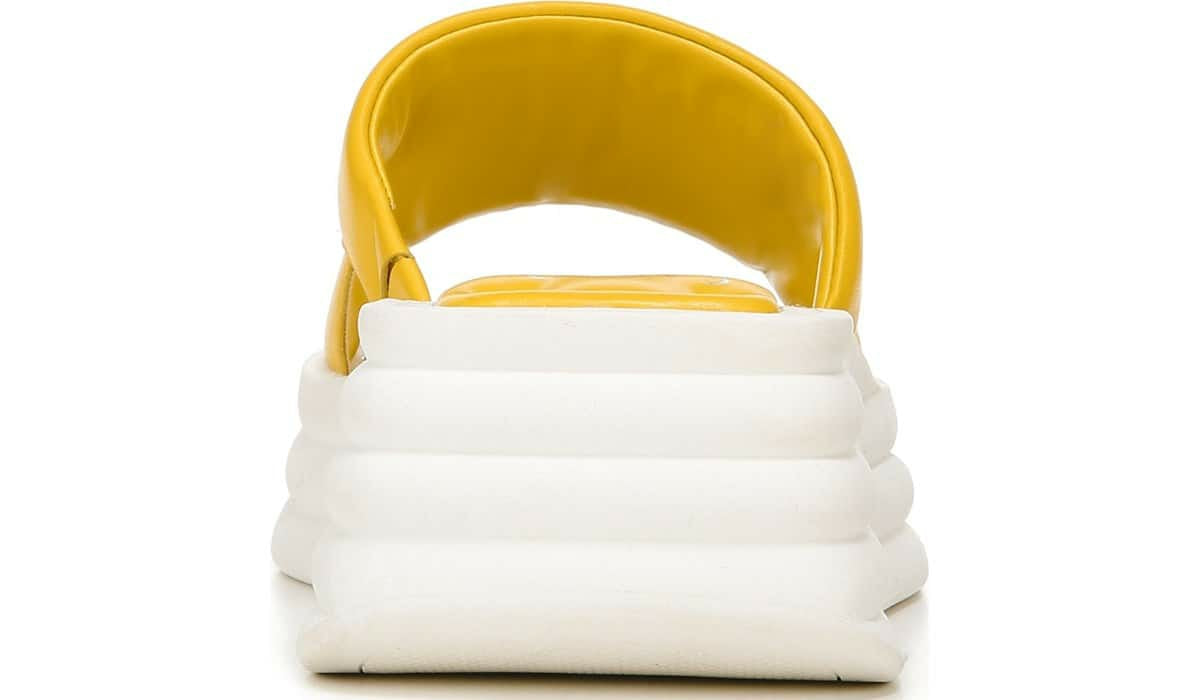 Sarto Vina Platform Slide Sandal - Yellow Leather