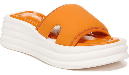 Sarto Vina 2 Platform Slide Sandal - Orange Fabric