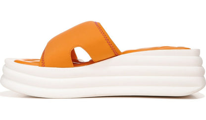 Sarto Vina 2 Platform Slide Sandal - Orange Fabric