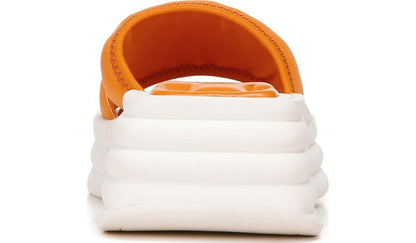 Sarto Vina 2 Platform Slide Sandal - Orange Fabric