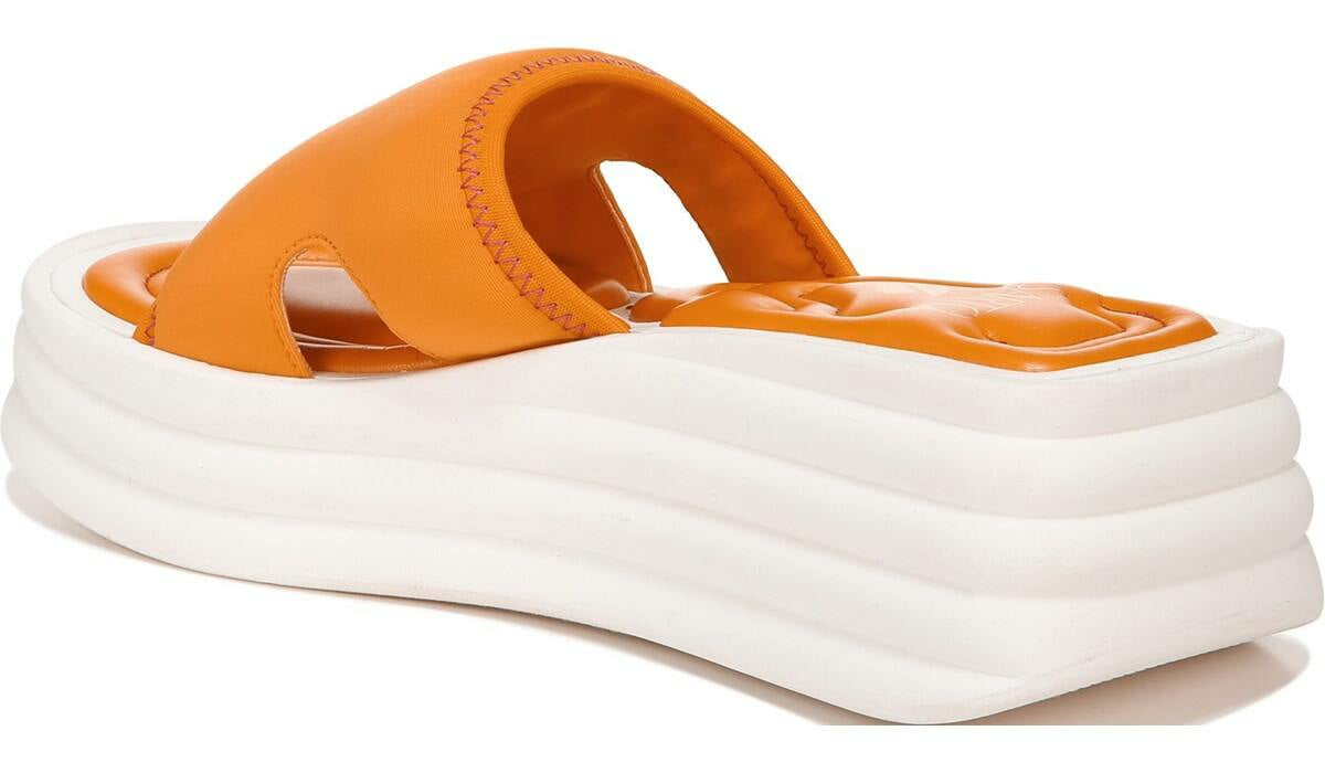 Sarto Vina 2 Platform Slide Sandal - Orange Fabric