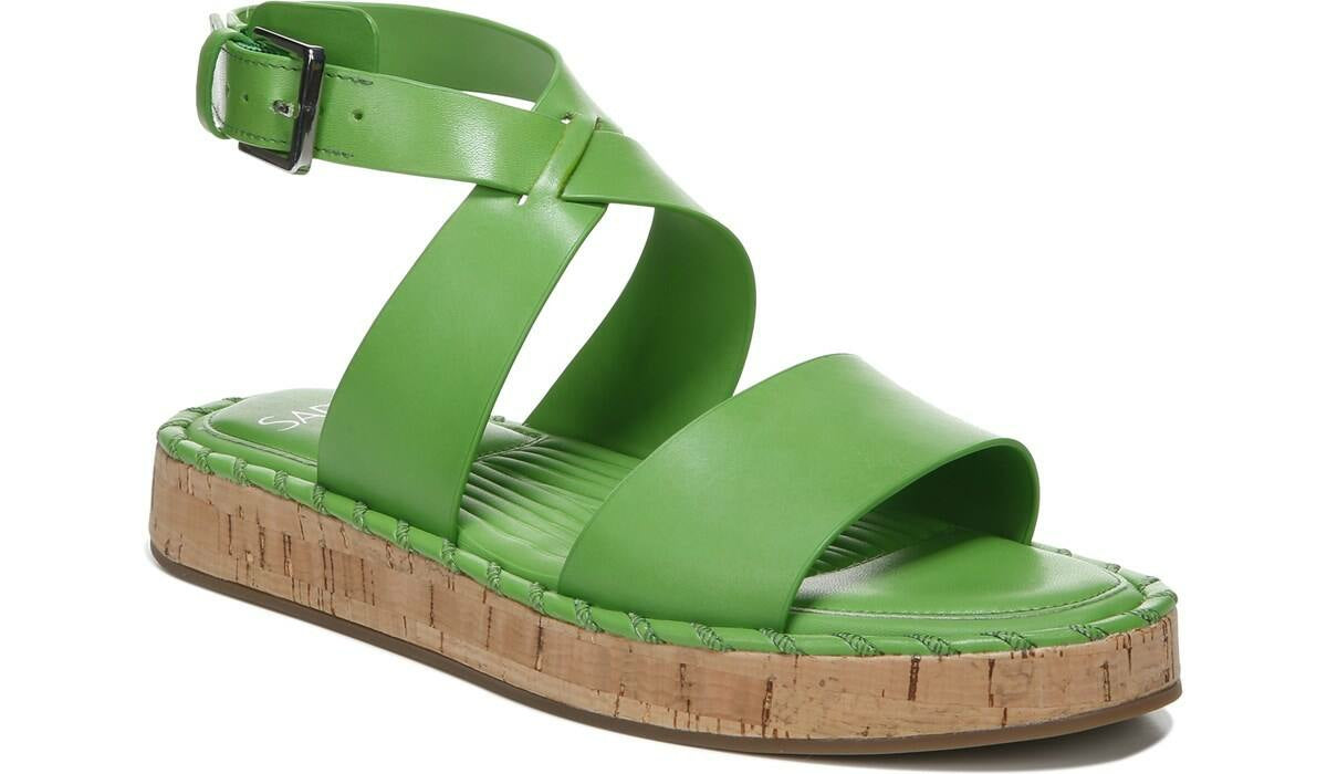 Sarto Zarlo Platform Sandal - Acid Green Leather