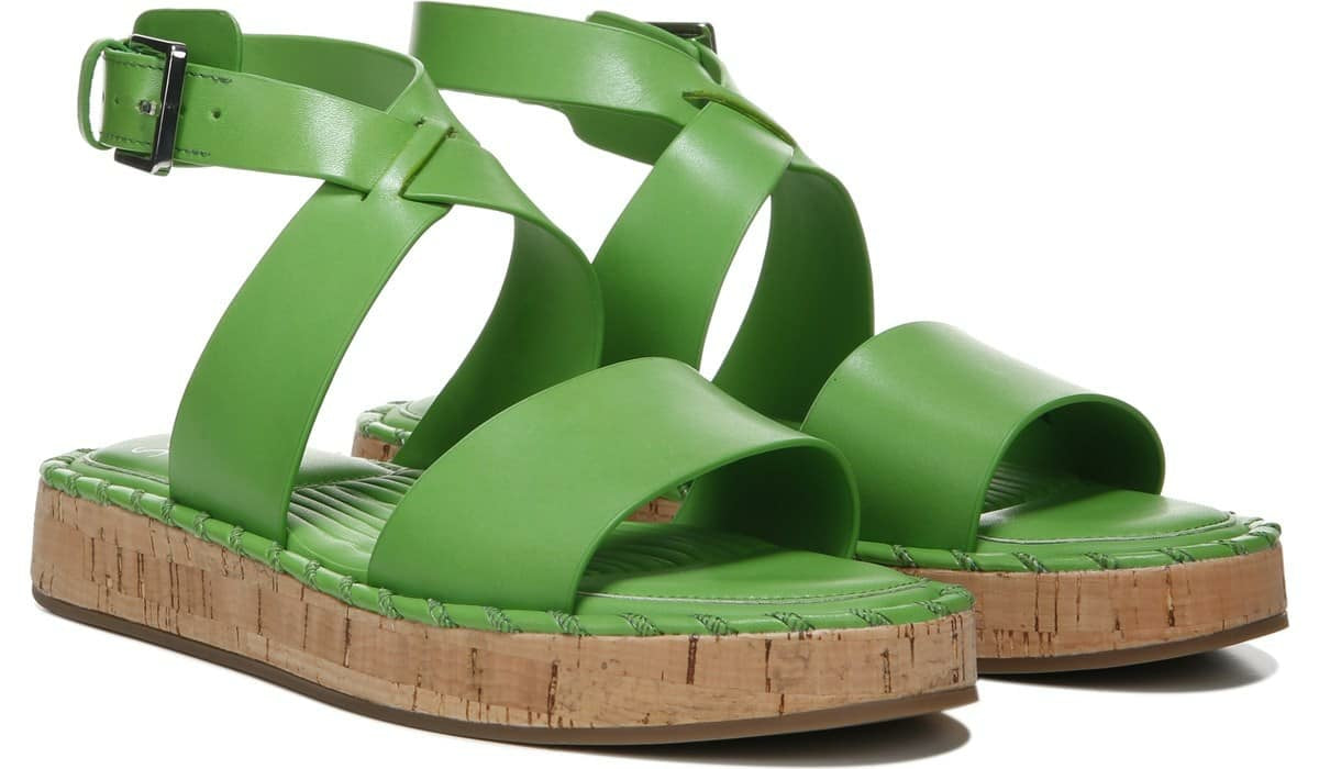 Sarto Zarlo Platform Sandal - Acid Green Leather