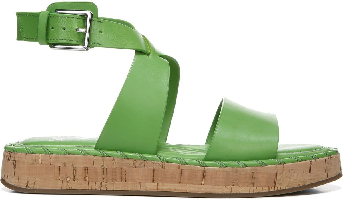 Sarto Zarlo Platform Sandal - Acid Green Leather