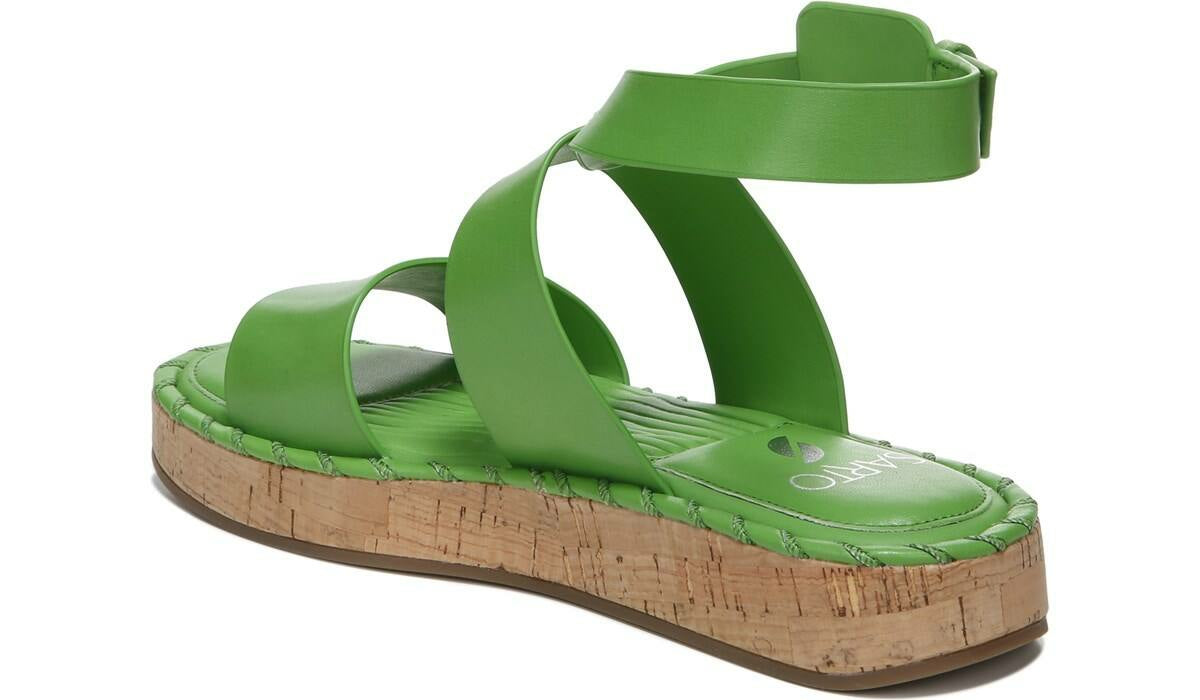 Sarto Zarlo Platform Sandal - Acid Green Leather